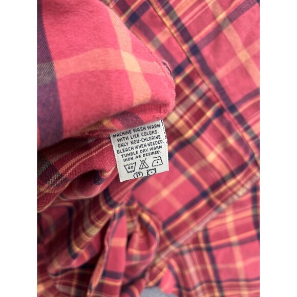 Vintage Eddie Bauer Button Down Men's Large Plaid Pocket 100% Cotton - Picture 16 of 16